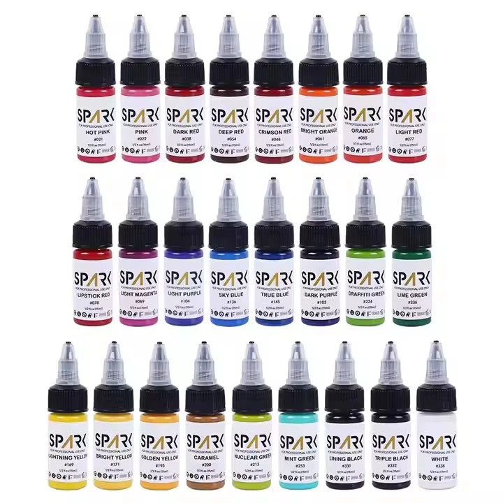 50 conjunts de colors espurna a l'engròs Organic Millor pigment 1 oz 30 ml de maquillatge d'ampolla professional d'un sol ús