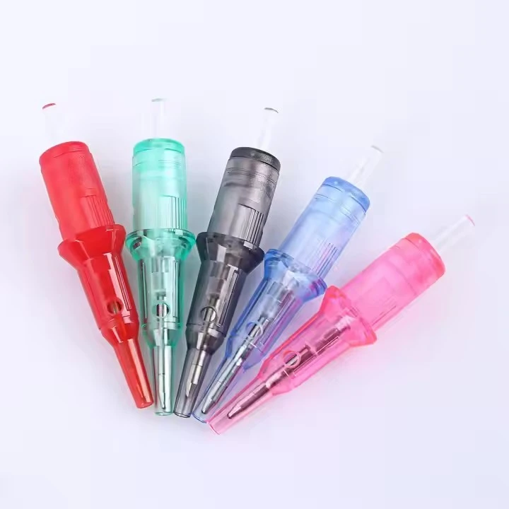 Colorful SPARK Ballpoint Custom Disposable Tattoo Needle Cartridges - Wholesale For Body Art