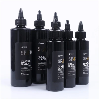 Tinta de tatuatge SPARK Black Series: conjunt professional de 3 colors per a ...