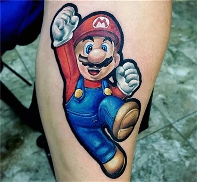 Tatuatge de Mario Bross fet per @ nacho_serrano_2012 de l'Argentina amb #spar...