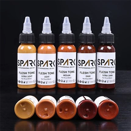 Sèrie de tinta de tatuatge de color de la pell Tinta de tatuatge d'espurna Conjunt de tinta de tatuatge per a cobrir tatuatges combinant tatuatges cosmètics