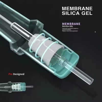 Spark Brand New Transparent Shell Membrana 0,35 mm /12 Agulles de cartutxos per a tatuatges per a tatuatges