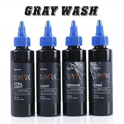 Spark Professional Organic de 120ml Maquillatge Graywash Black Totupe Negre Tinta per a l'art corporal