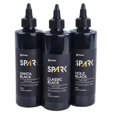 Model de Spark Alta qualitat Tat tatuatge negre de 3 sèries clàssiques negres/forat negre/vanta tatuatge permanent permanent
