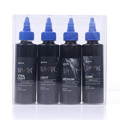 Spark més recent 4oz*4 gris de rentat gris tinta de tatuatge temporal impermeable