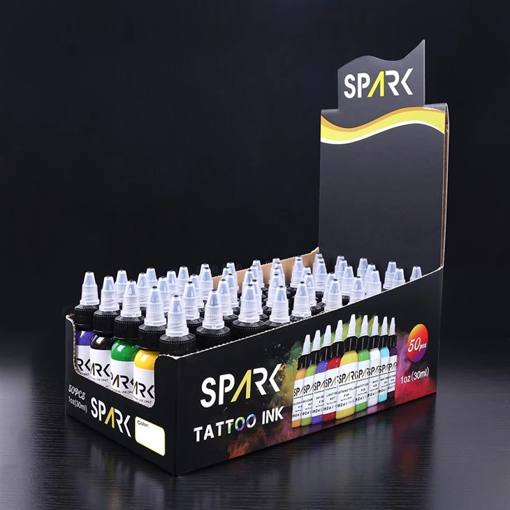 Espira orgànica orgànica de 0,5 oz de llarga durada Disseny de llarga durada Subministrament de tatuatges Tinta de maquillatge permanent per a l'art corporal