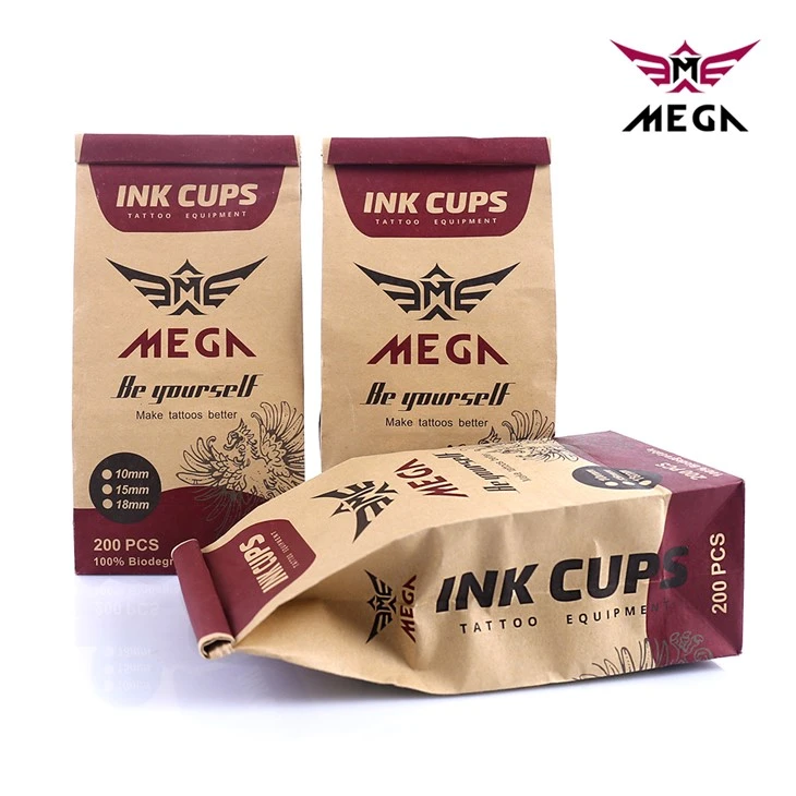 Tasses de tinta de tatuatge ecològiques 100% biodegradables