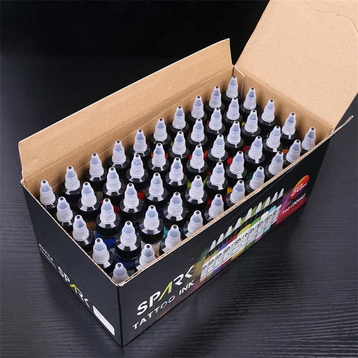 50 jocs de colors Premium Spark Tattoo Ink Subministrament de tatuatges Set de tinta de tatuatge