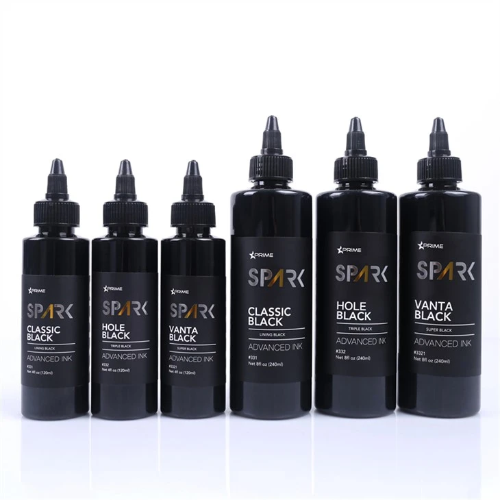8OZ Black Ink Series Hole Black Triple Black Spark Tinta de tatuatge Tinta de tatuatge sense plom