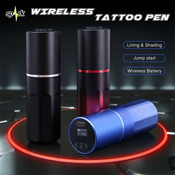 Màquina de tatuatge sense fil Spark Brushless Motor Spark Spark sense fil per a l'art corporal