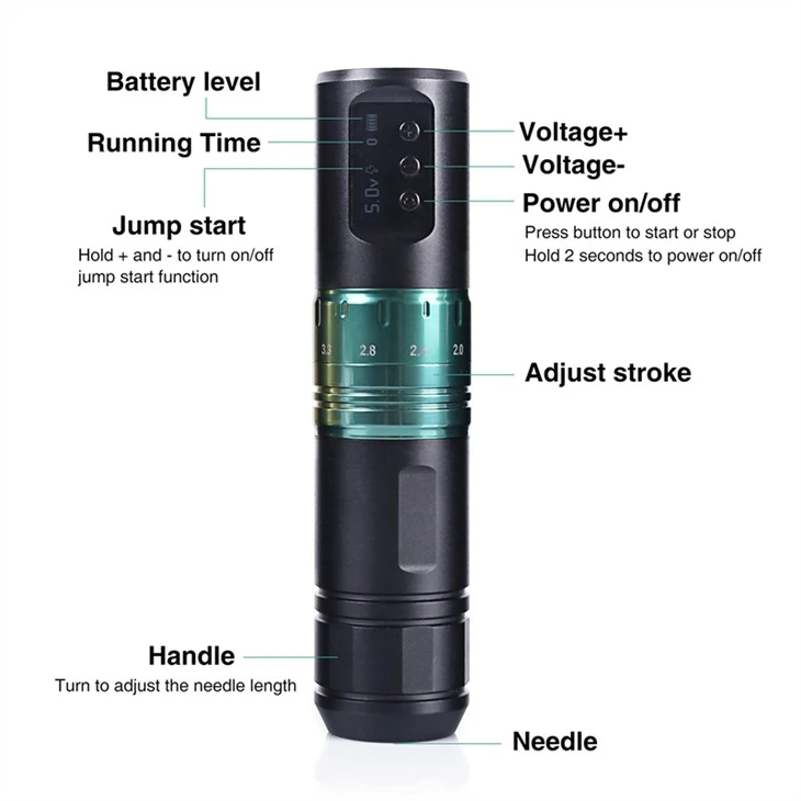 Màquina de tatuatge sense fils Spark de motor sense raspalls professional