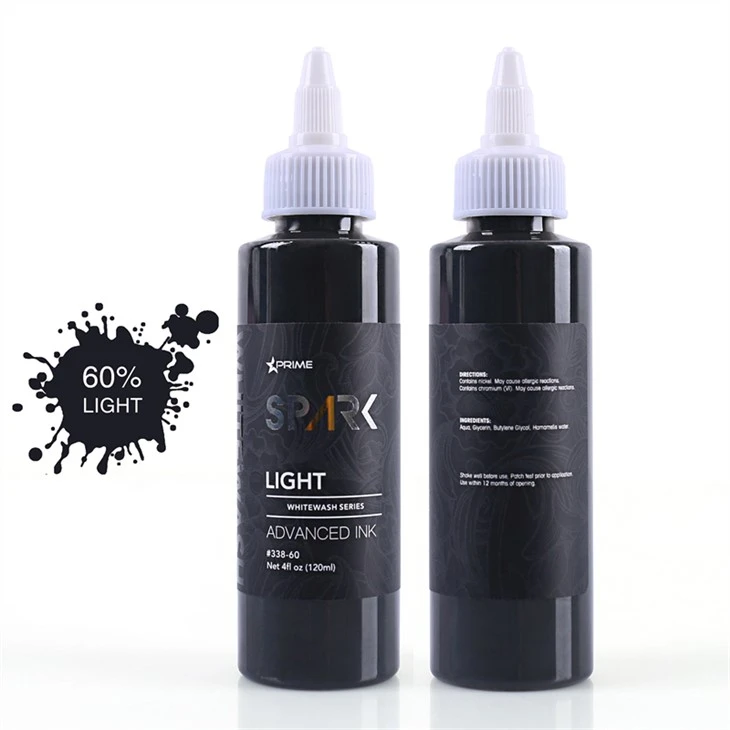 Conjunt de tinta de tatuatge sense crueltat Conjunt de rentat blanc vegà Spark Tattoo Ink