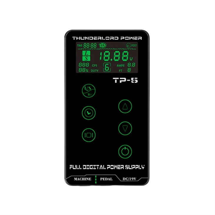 Per a màquines de tatuatge de bobines i rotatives Subministraments de tatuatges LCD Mini font d'alimentació de tatuatges