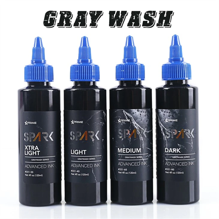 Conjunt de tinta de tatuatge Graywash Conjunt de tinta de tatuatge Spark Display professional de tinta de tatuatge