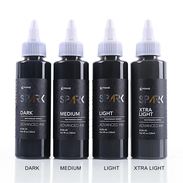 Tinta de tatuatge sense plom Set de rentat blanc Spark Tattoo Ink