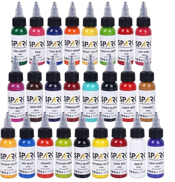 Les tintes de tatuatge de molts colors diferents d'alta qualitat més recents
