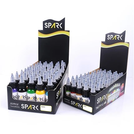 Tinta de tatuatge de 50 colors Tinta de tatuatge de llum negra Spark Original
