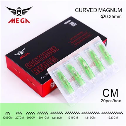 Mega Magnum Cartutges de tatuatges 0.3mm&0.35mm Shader Needle Cartridge