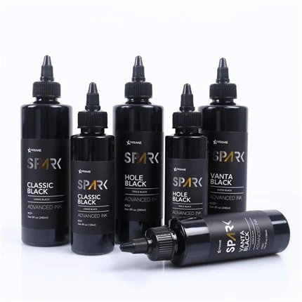Súper Black 8OZ Black Ink Series Vanta Black Spark Tattoo Ink Conjunt de tinta de tatuatge