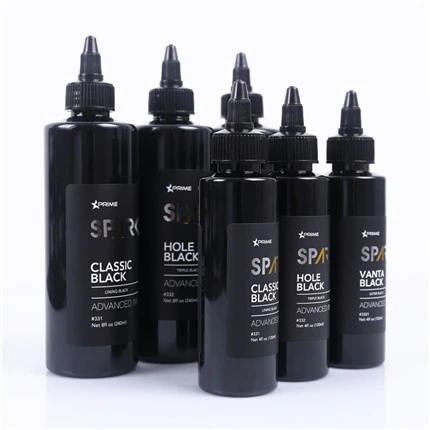 Conjunt de tinta de tatuatge de tinta de tatuatge de la sèrie de tinta negra negra de triple forat de 8 oz