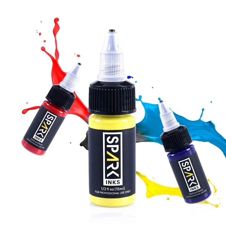 Tinta de tatuatge Spark 14 colors Tinta de tatuatge original segura per al cos permanent