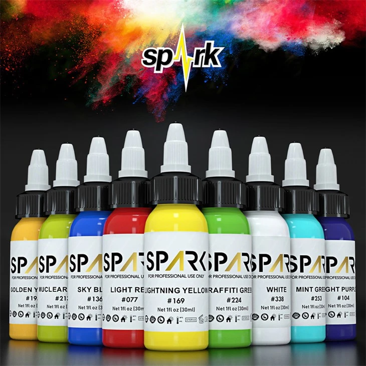 Tinta de tatuatge sense plom Spark Tinta de tatuatge negra Tinta de tatuatge negra