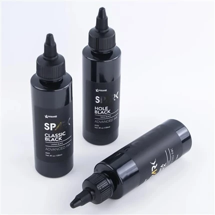 Tinta de tatuatge de llum negra, forat triple negre de 8 oz, sèrie de tinta negra negra, tinta de tatuatge d'espurna, conjunt de tinta de tatuatge