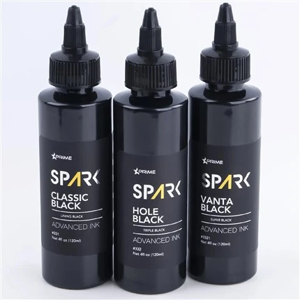 Tintes de tatuatge a granel 8OZ Black Ink Series Hole Black Triple Black Spark Tinta de tatuatge Tinta de tatuatge sense plom