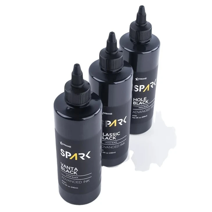 Vanta Black 8OZ 4OZ Super Black Ink Series Spark Tattoo Ink Set de tinta per tatuatge professional